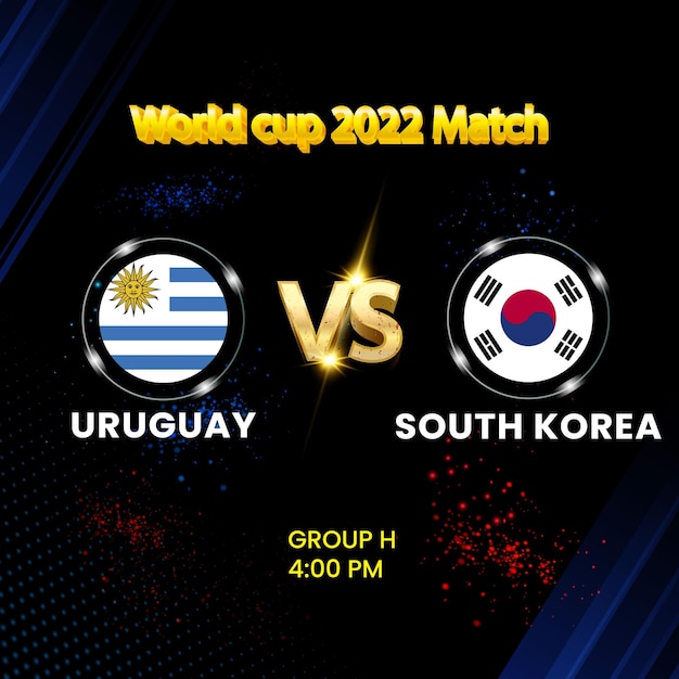 Urugwaj-vs-korea-południowa,-świat-piłka Nożna-2022,-grupa-h.-zawody-piłki Nożnej-mecz-mistrzostwa