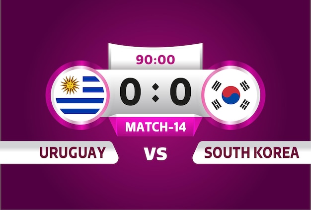 Urugwaj vs Korea Południowa, światowa piłka nożna 2022, mecz o mistrzostwo Grupy H. World Football Competition