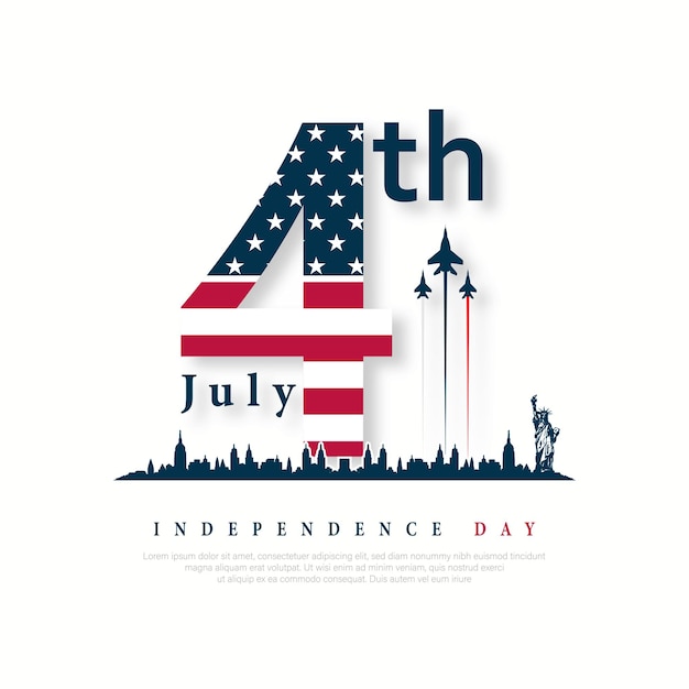 Usa 4 Lipca Dzień Niepodległości Ilustracji Wektorowych Usa