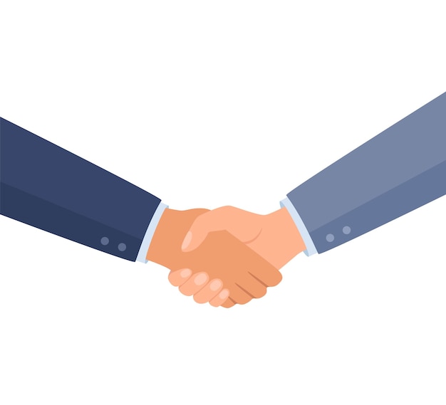 Uścisk ręki jest symbolem sukcesu. Porozumienie. Szczęśliwe partnerstwo. Pozdrowienie.