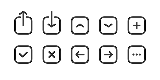 User actions icons