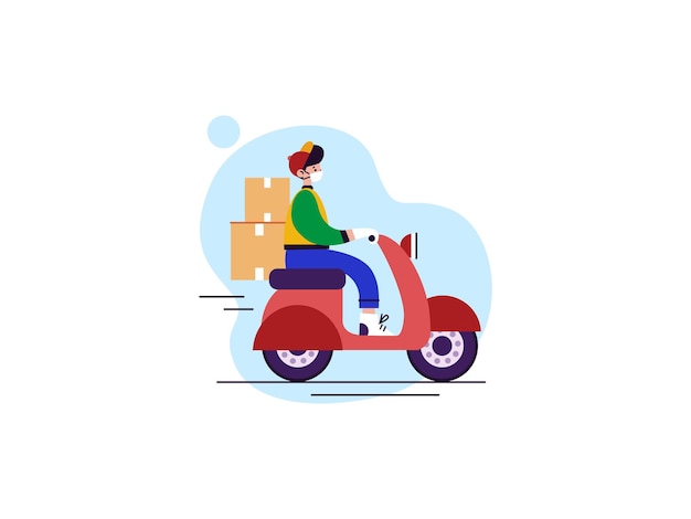 Usługa dostaw z Bike Vector