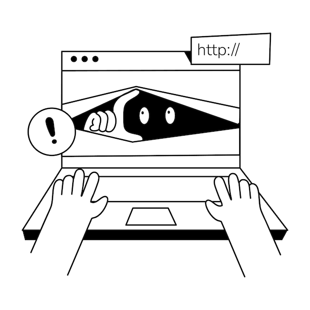 Usługi internetowe Ręcznie narysowane mini ilustracje