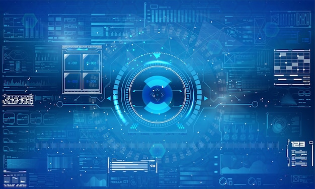 Ustaw abstrakcyjne elementy HUD dla projektu UI UX Infografika informacji statystycznych i danych Futurystyczny