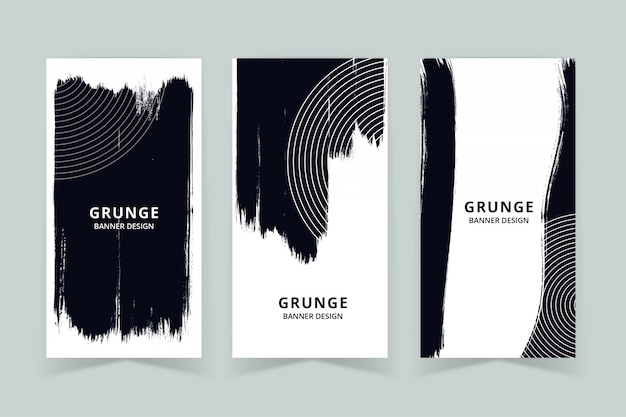 Ustaw baner głęboki kolor grunge sztuki