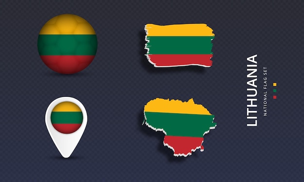 Ustaw Flagę Kraju Narodowego Litwy