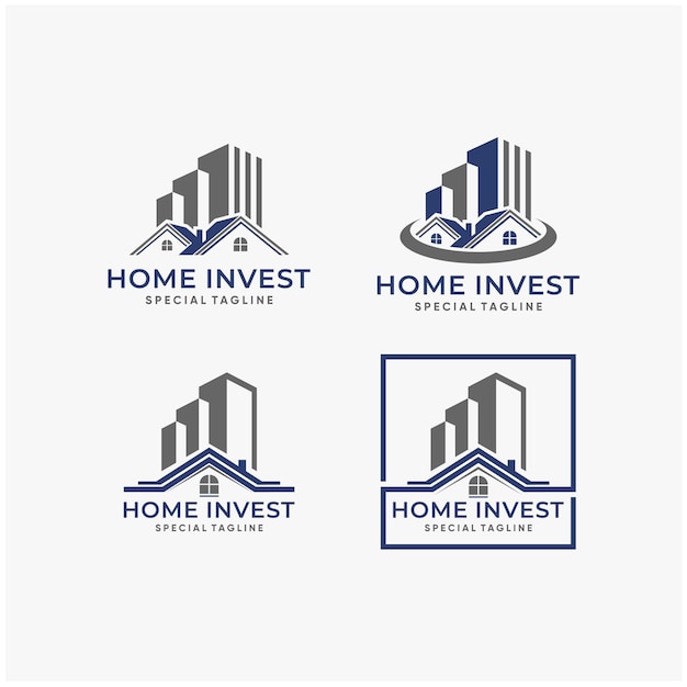 Ustaw Kolekcje Projektów Logo Inwestycji Domowych I Budowlanych