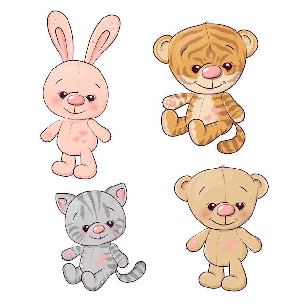 Ustaw Teddy Cub Kitten Teddy Bear Hare.