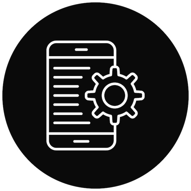Ustawienie obrazu wektorowego ikony aplikacji Może być używane do programowania komputerowego