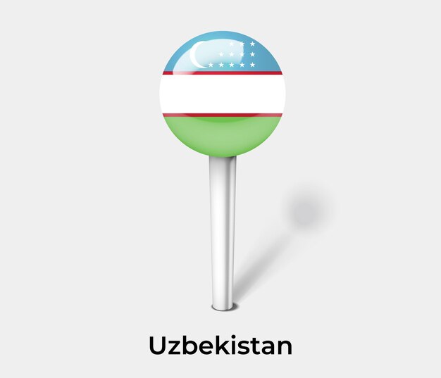 Uzbekistan pinezka do ilustracji wektorowych mapy