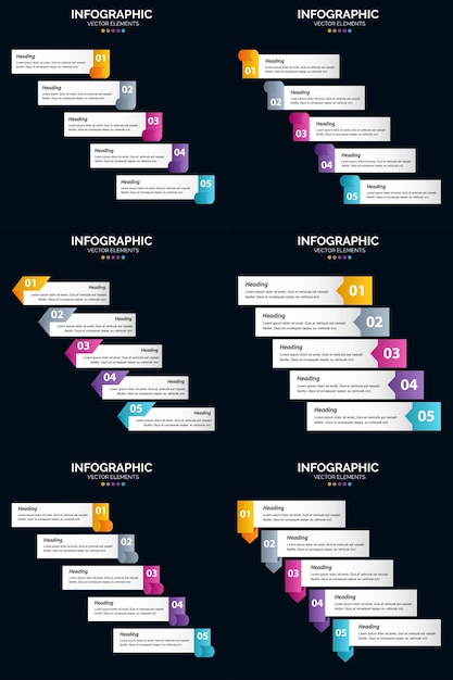 Użyj Infografik Wektorowych W Prezentacjach Biznesowych, Aby Uzyskać Większy Efekt