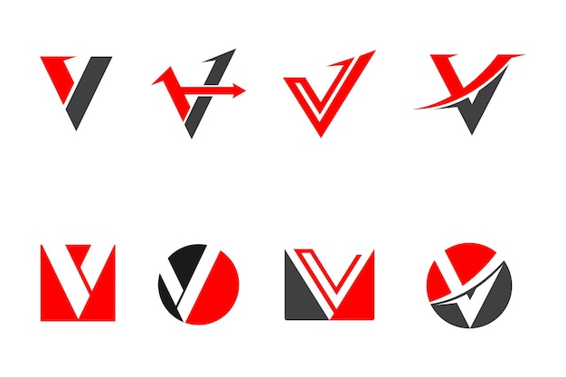 V Logo I Symbol Wektor