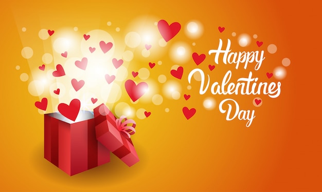 Valentine Day Gift Card Holiday Love Heart Kształt transparentu z miejsca kopiowania