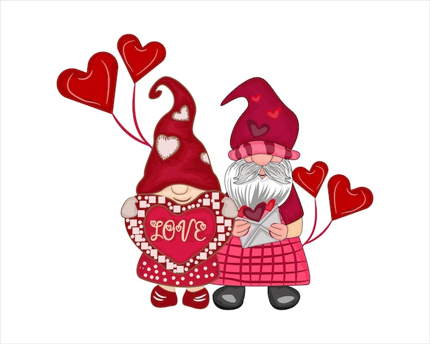 Plik wektorowy valentine gnome tshirt design valentine sublimation design