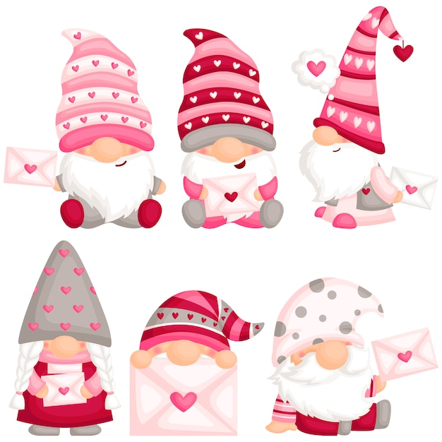 Valentine Gnome Z Listem Miłosnym