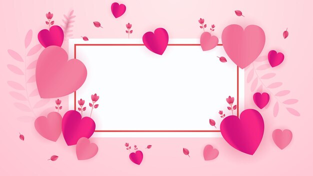 Valentine Gradient Vector Background z miłością do zaproszenia do tła