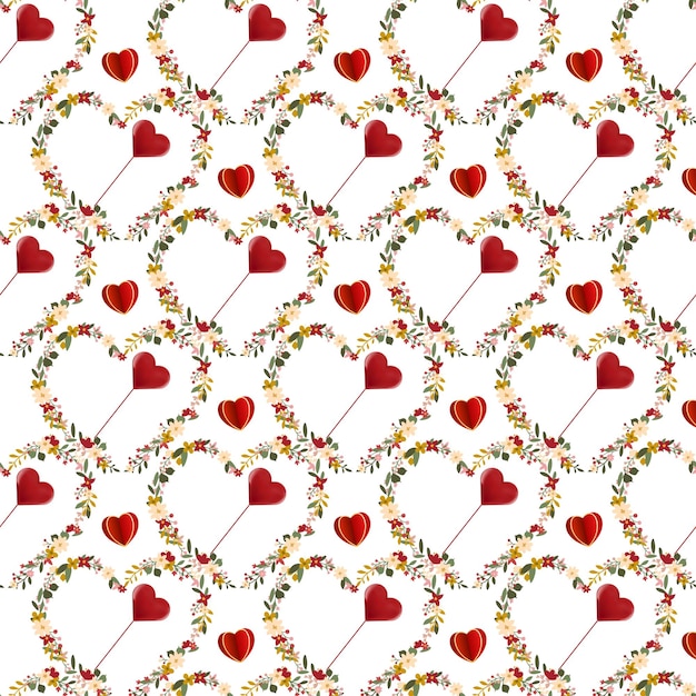 Valentine Hearts bezszwowy wzór