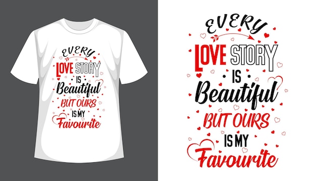 Plik wektorowy valentine inspirujące nowoczesne cytaty t shirt design