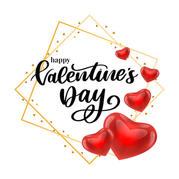 Valentine Karty Z Typografią