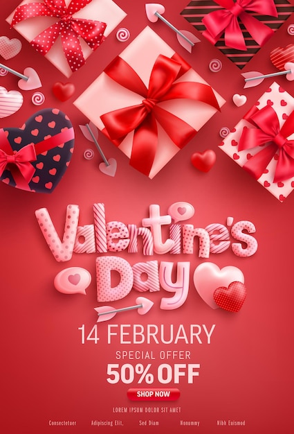 Valentine's Day Sale Transparent Z Pudełko Na Czerwono