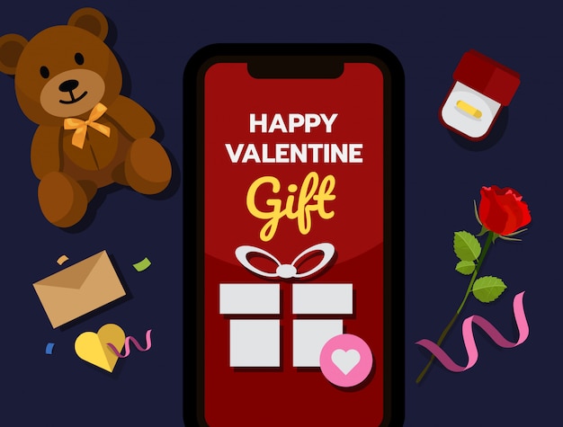 Valentine ™ Zakupy Online Koncepcja