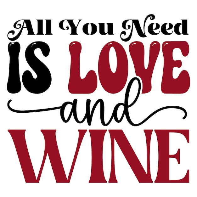 Valentine Wine Design Wine Love Design Szablon