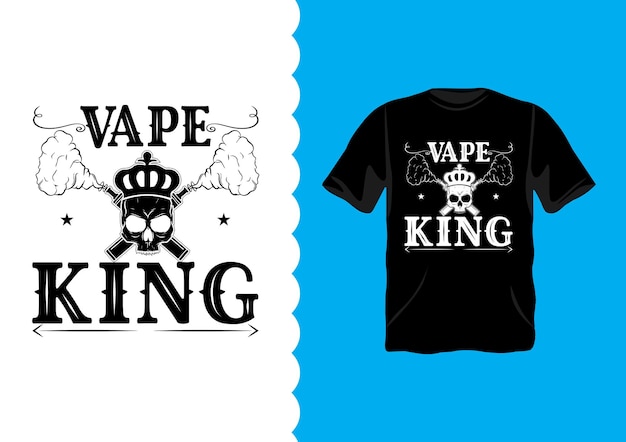 Plik wektorowy vape king tshirt vape design