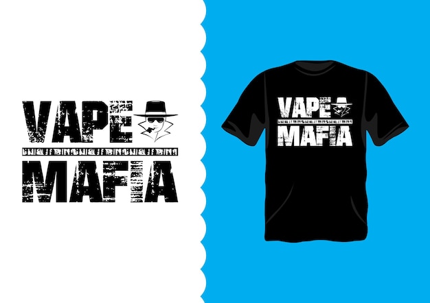 Plik wektorowy vape mafia tshirt vape design