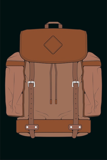 Vector Backpacks Ilustracja kolorowe Plecaki dla studentów podróżujących i turystów