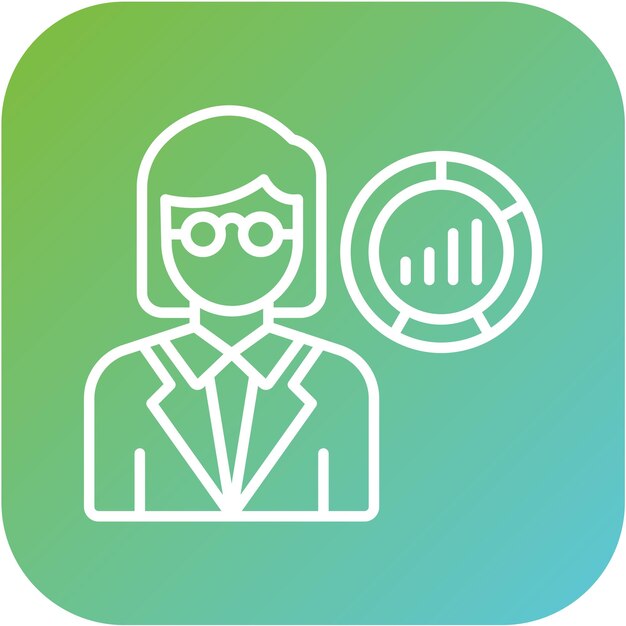 Vector Design Data Scientist Kobieta Styl ikony