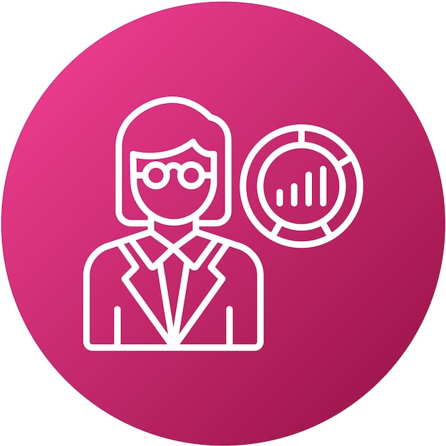 Vector Design Data Scientist Kobieta Styl ikony