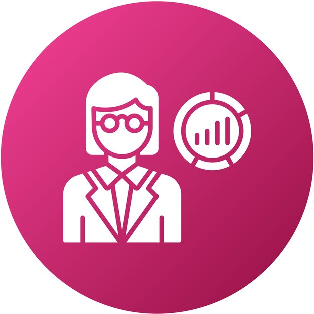 Vector Design Data Scientist Kobieta Styl ikony
