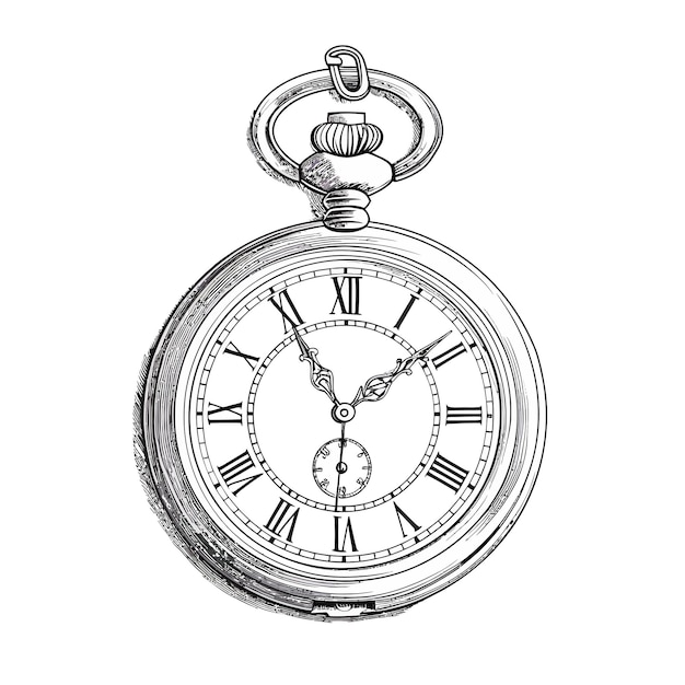 Vector_design_hand_drawn_pocket_watches