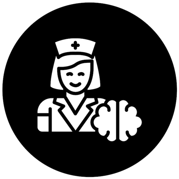 Plik wektorowy vector design mental health nurse icon style