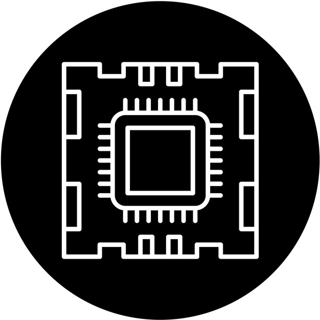 Plik wektorowy vector design microprocessor icon style