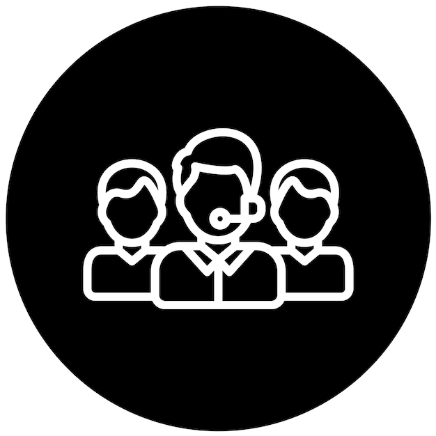 Vector Design Resolution Team Icon Style (Styl ikony zespołu rozdzielczości wektorowej)