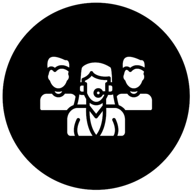 Vector Design Resolution Team Icon Style (Styl ikony zespołu rozdzielczości wektorowej)
