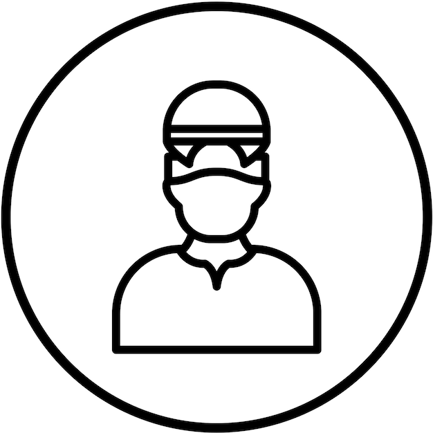 Vector Design Surgeons Scrubs Icon Style (Style ikon w projekcie wektorowym)