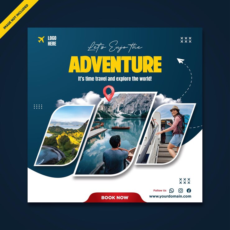 Wektor vector flayer travel template dla twojego biznesu