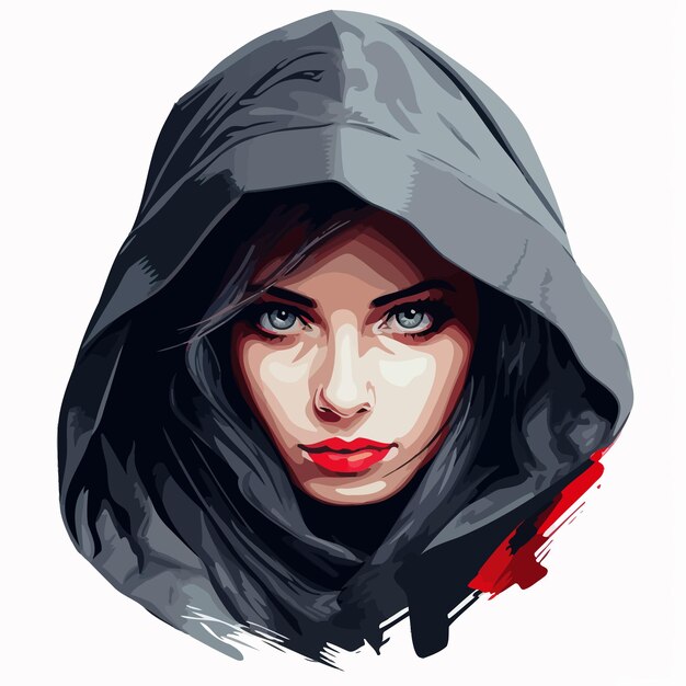 Plik wektorowy vector_illustration_of_mysterious_woman_girl