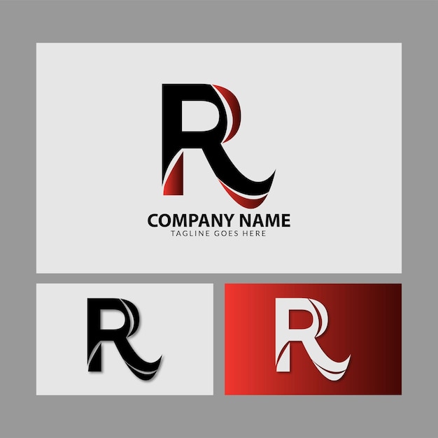 Vector Letter R Logo consulting, inicjał, firma finansowa