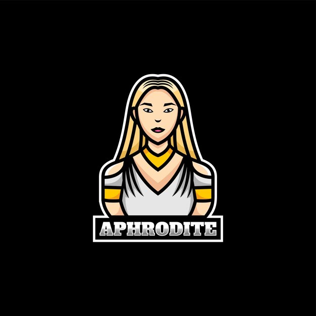 Vector Logo Ilustracja Aphrodite E-sport I Styl Sportowy