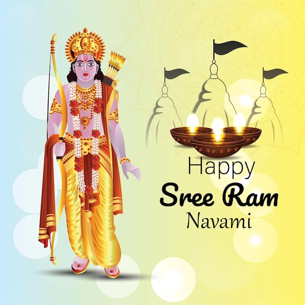 Plik wektorowy vector ram navami celebration flat style poster design