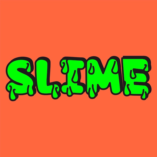 Plik wektorowy vector slime text zielony