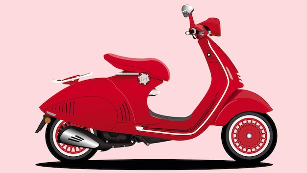 Vespa czerwony