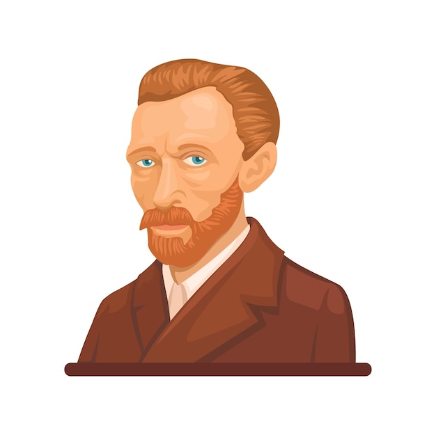 Vincent Van Gogh Malarz Figurka artystyczna Ilustracja wektorowa