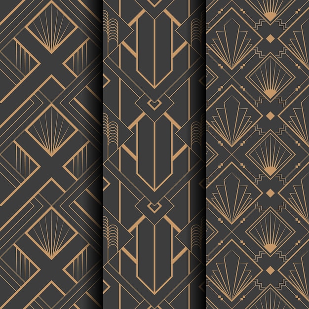Vintage Art Deco wzór ilustracji