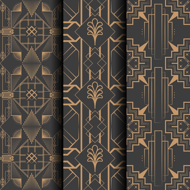 Vintage Art Deco wzór ilustracji
