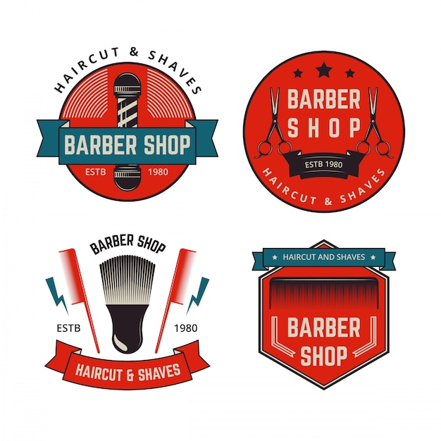 Vintage Barber Shop Badge Kolekcje