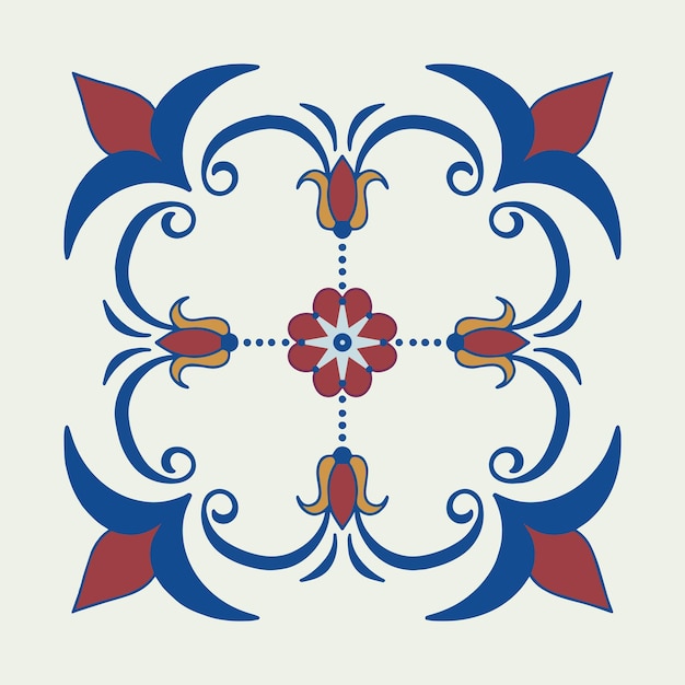 Plik wektorowy vintage_blue_and_red_tile_pattern